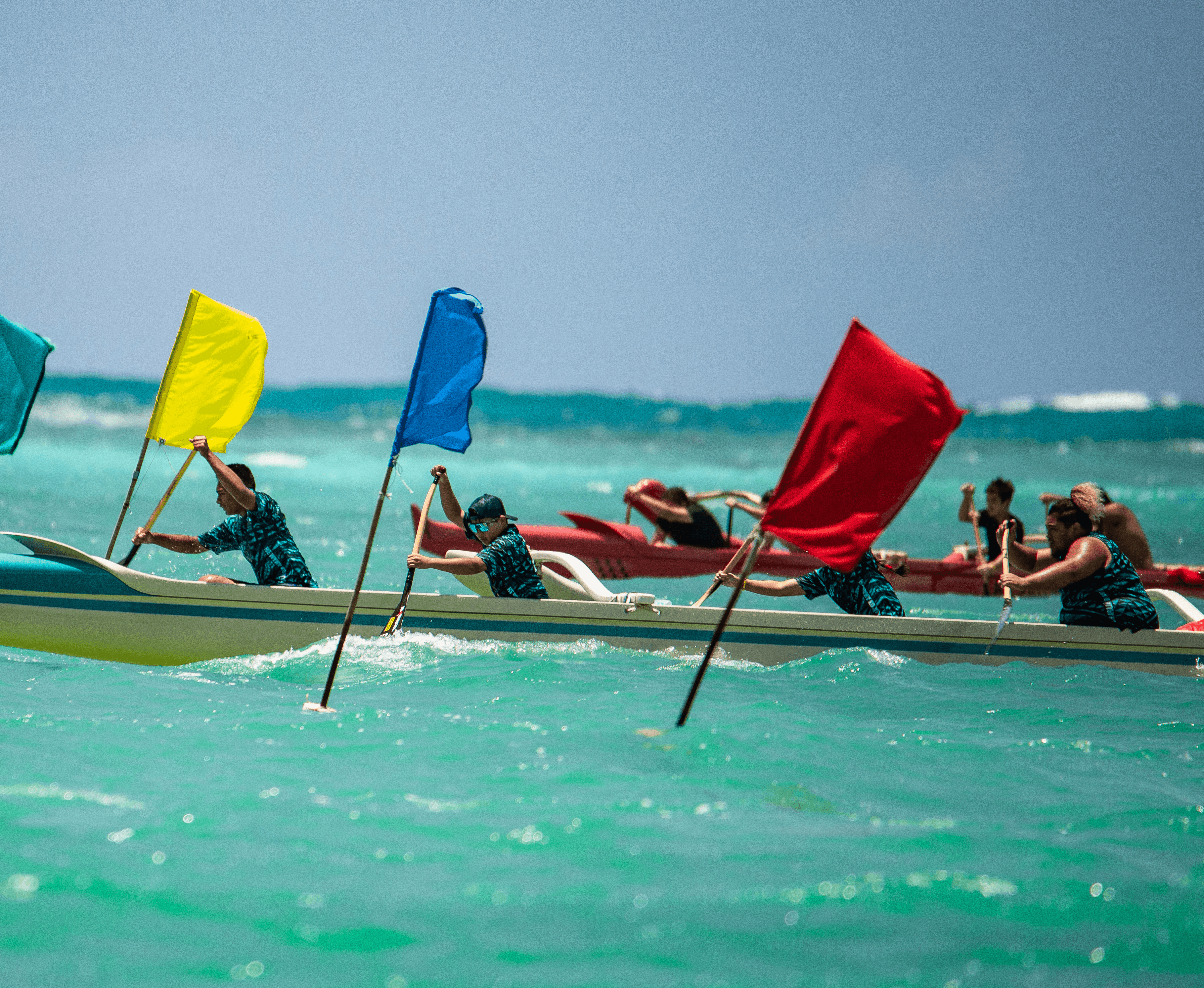 A kid practicing surfing