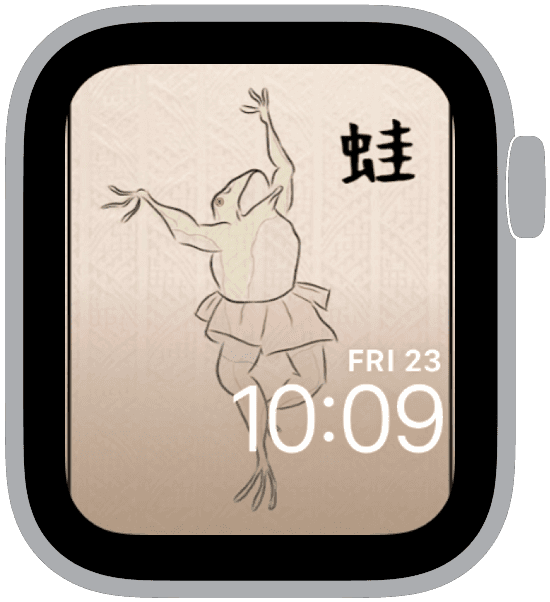an apple watch face from the japan collection