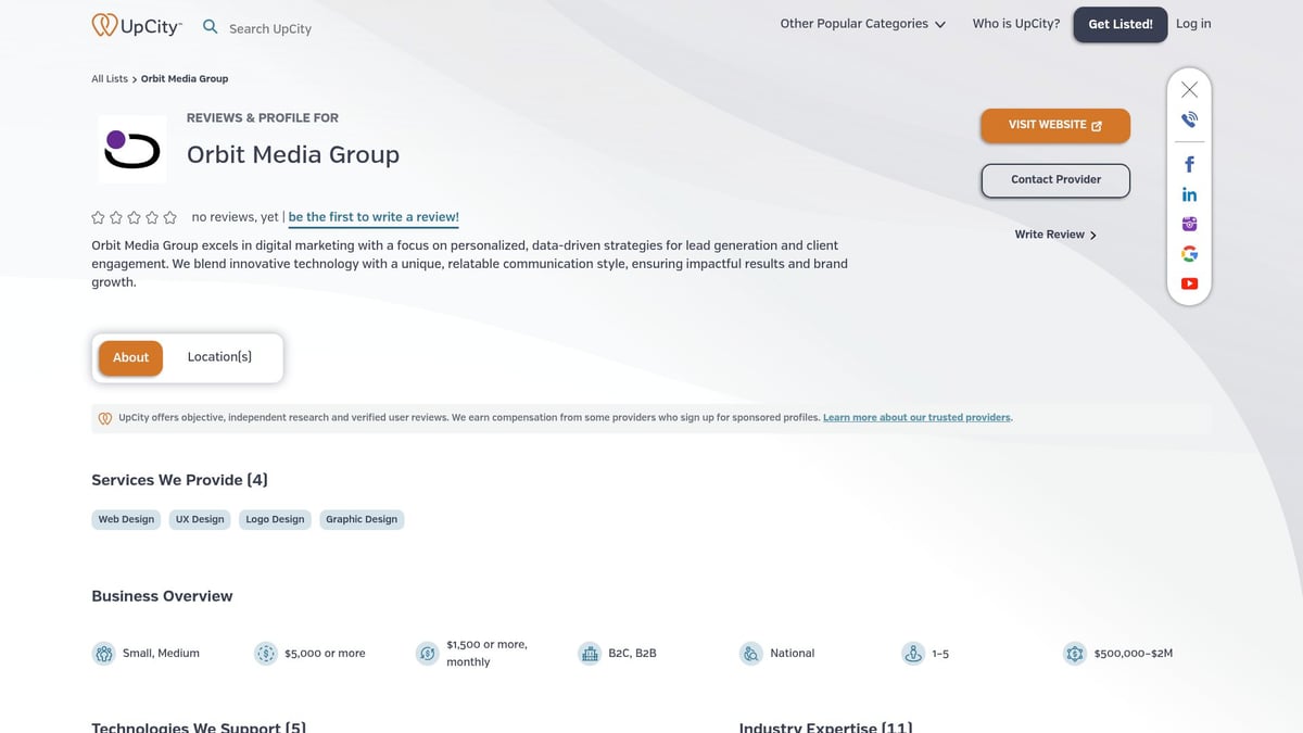 8 Leading User Experience Companies to Watch in 2025 - Orbit Media Group
