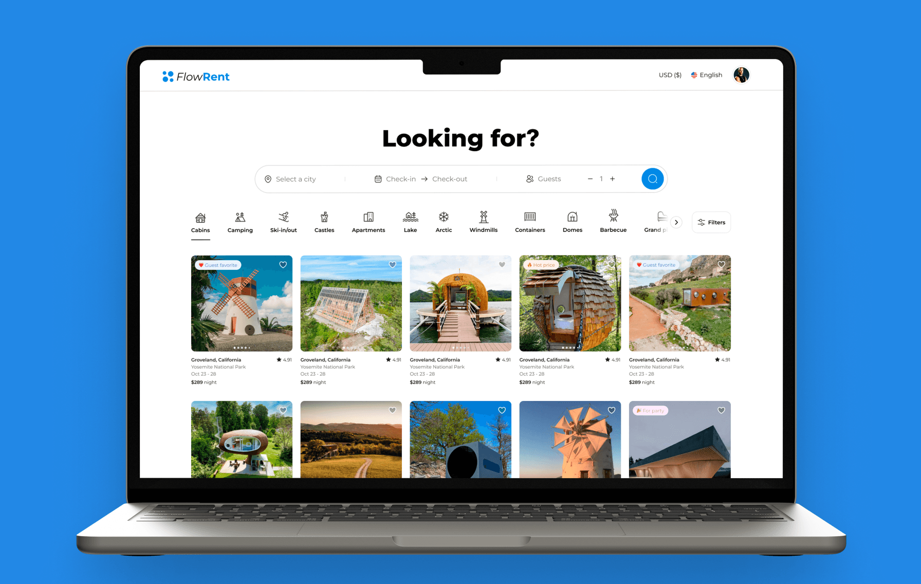 Dashboard view of integrations page