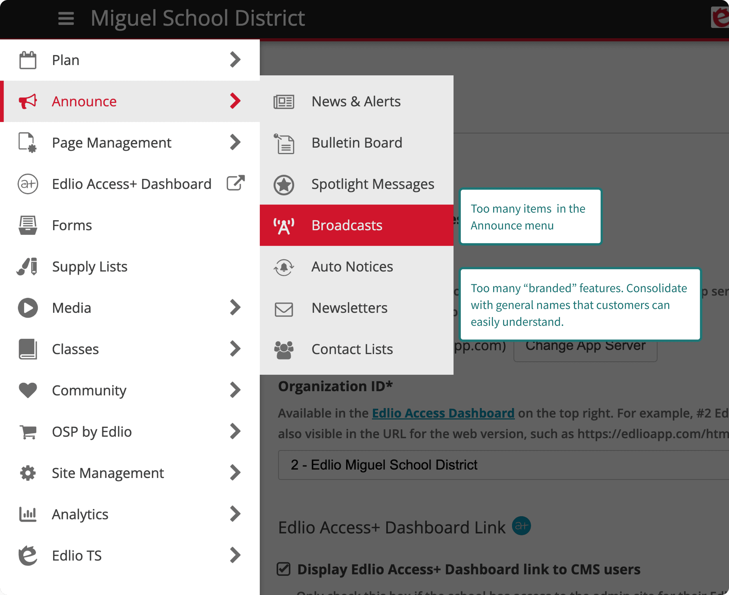 notes for confusing names for mobile app