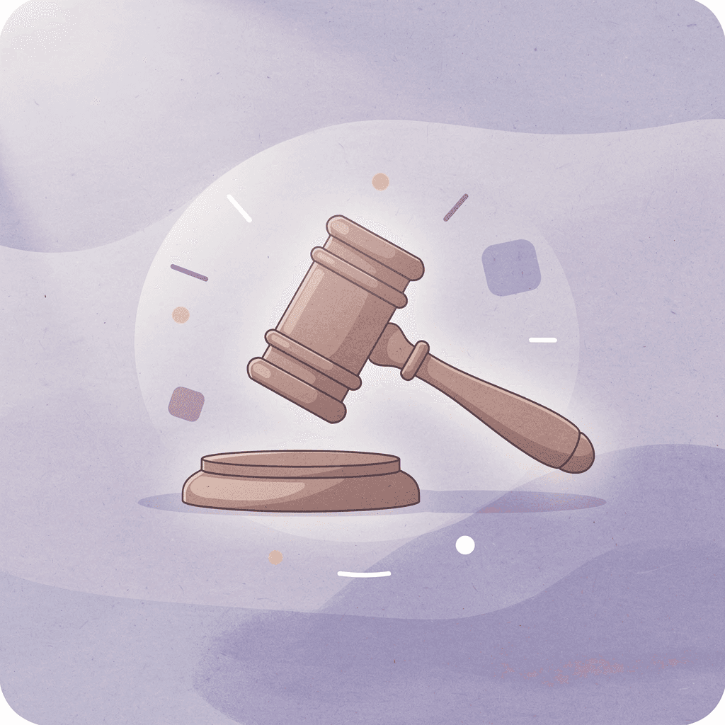 Gavel icon representing legal complexity of corporate dissolution