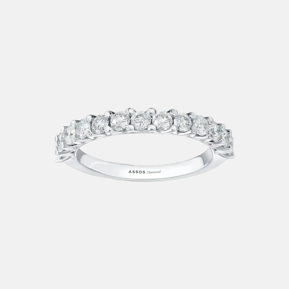 Assos 1.00 Karat G Renk SI Pırlanta Yarım Tur Yüzük