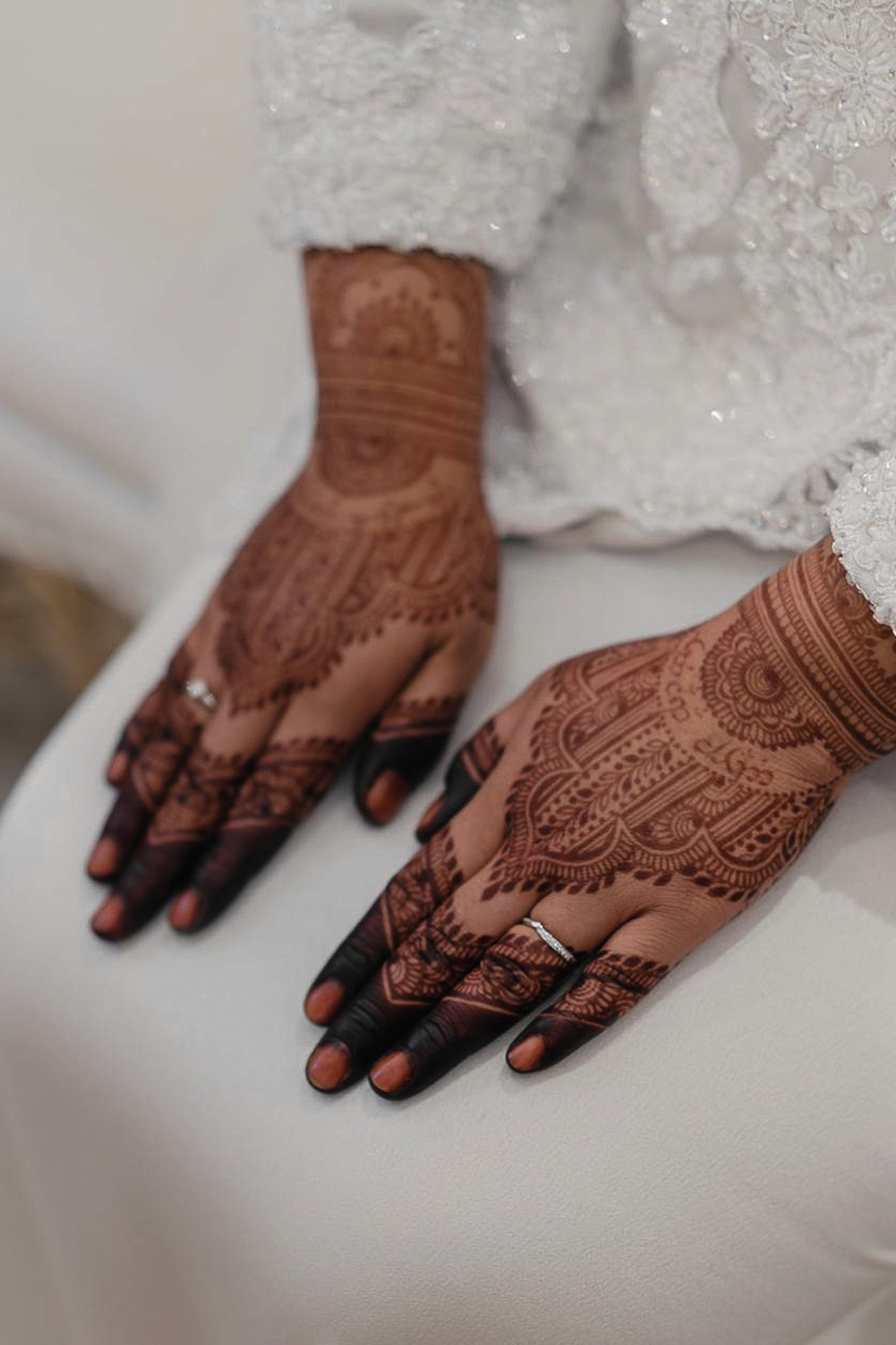 Custom bridal intricate henna in Singapore.