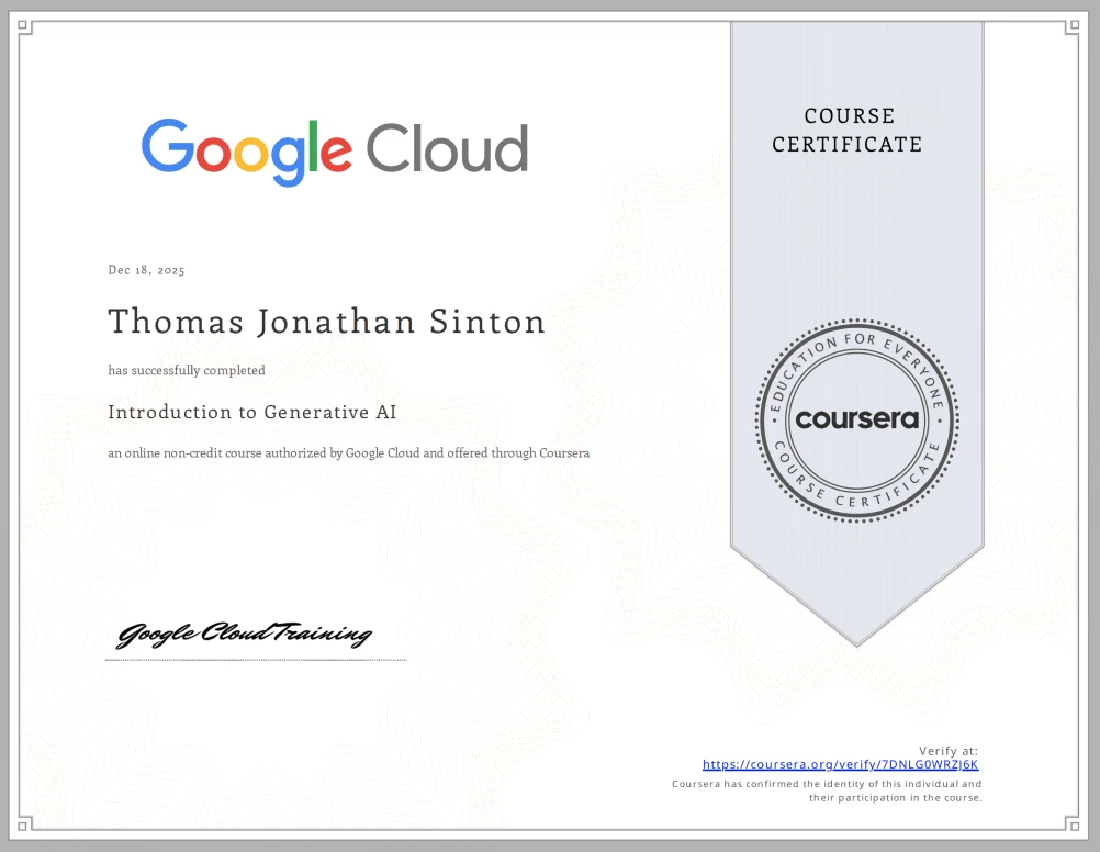 Google: Introduction to Generative AI