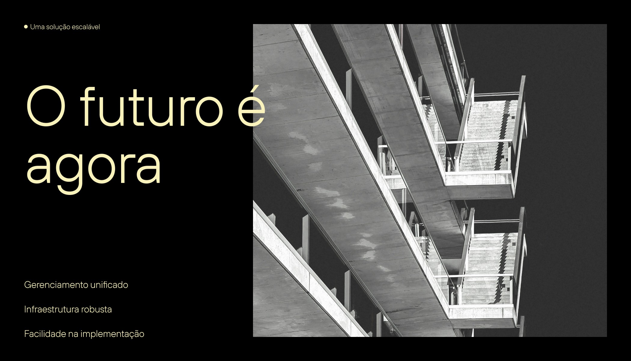 andares de um prédio. texto na imagem: o futuro é agora