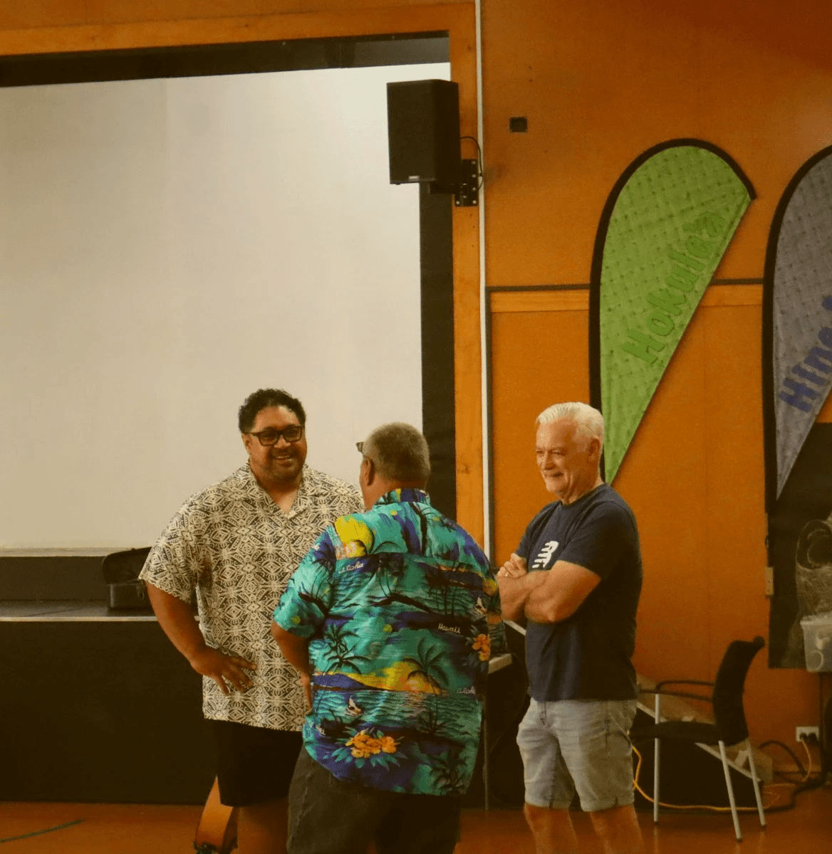 People talking with one another