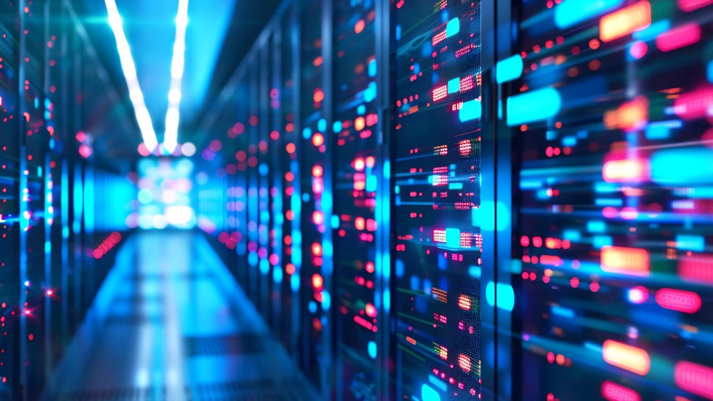 Red digital warning symbol glowing on a circuit board interface, representing active ransomware exploitation of the VMware ESXi CVE 2025 22225 vulnerability and hypervisor compromise.