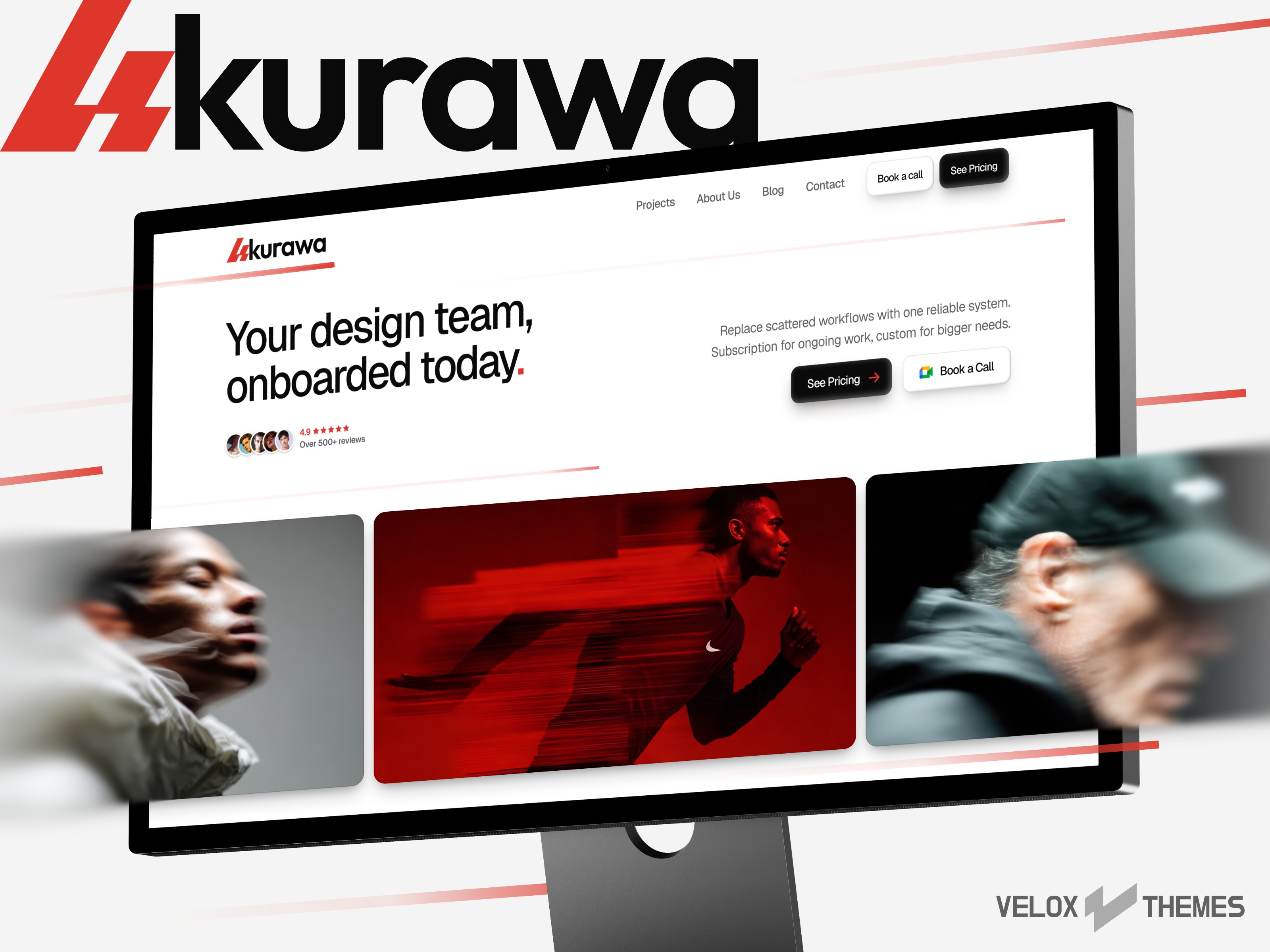 Kurawa free framer portfolio template