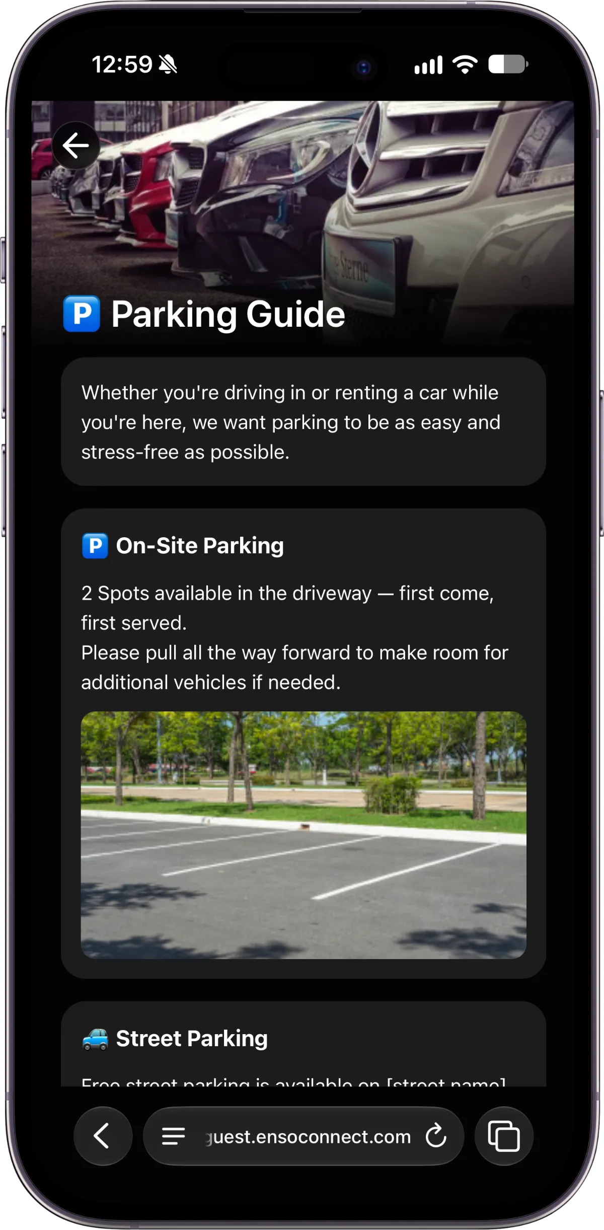 Parking Instructions Guidebook