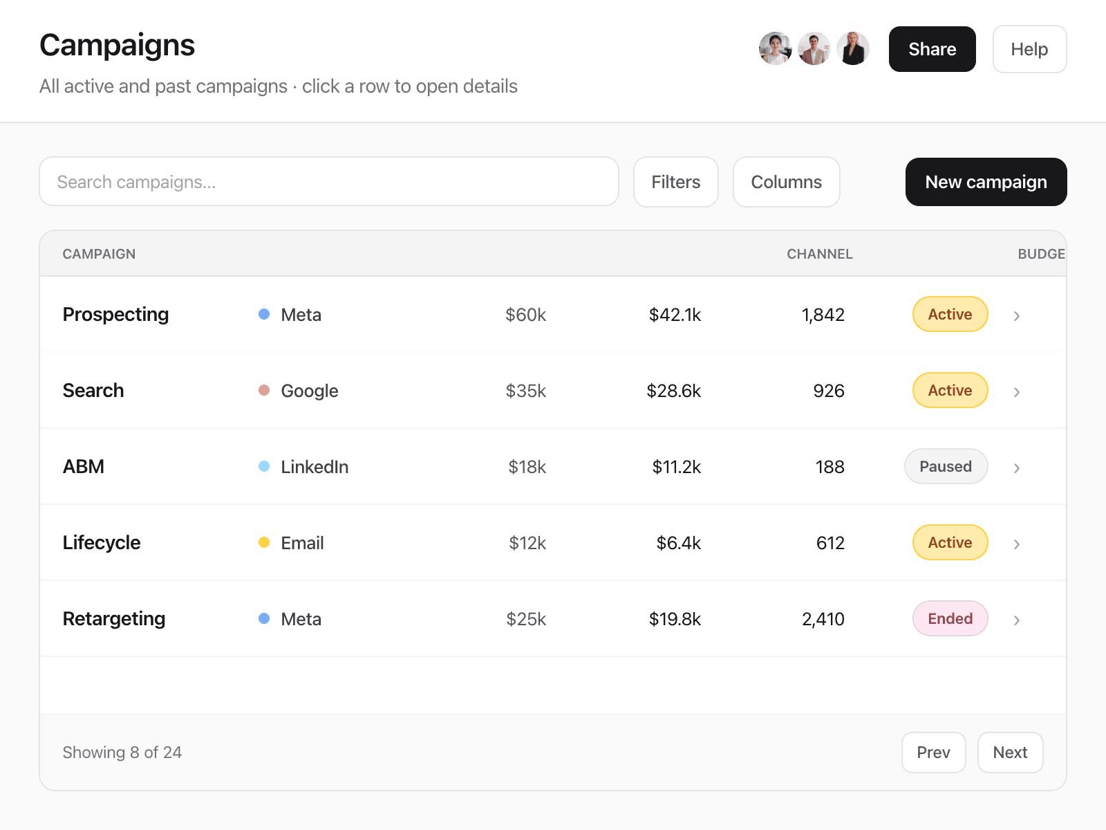 Sample UI