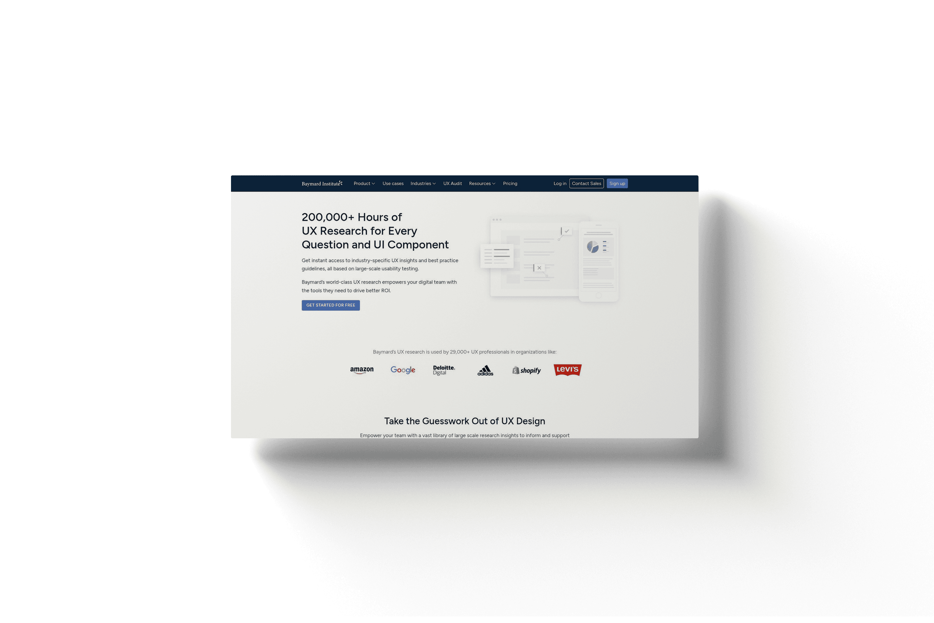 a screenshot of a website homepage