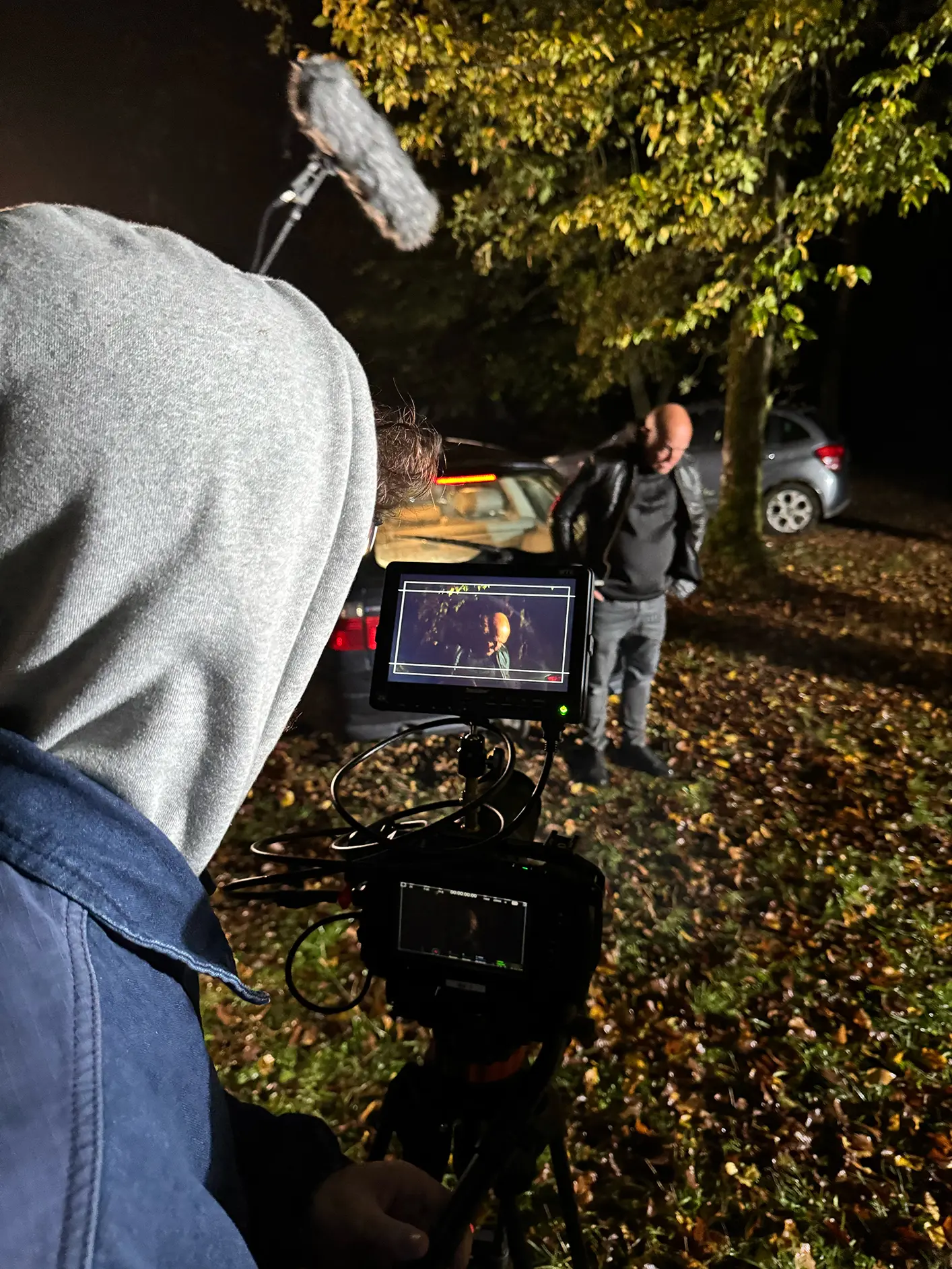 Photo taken during the shooting of the short film Je suis super antipathique