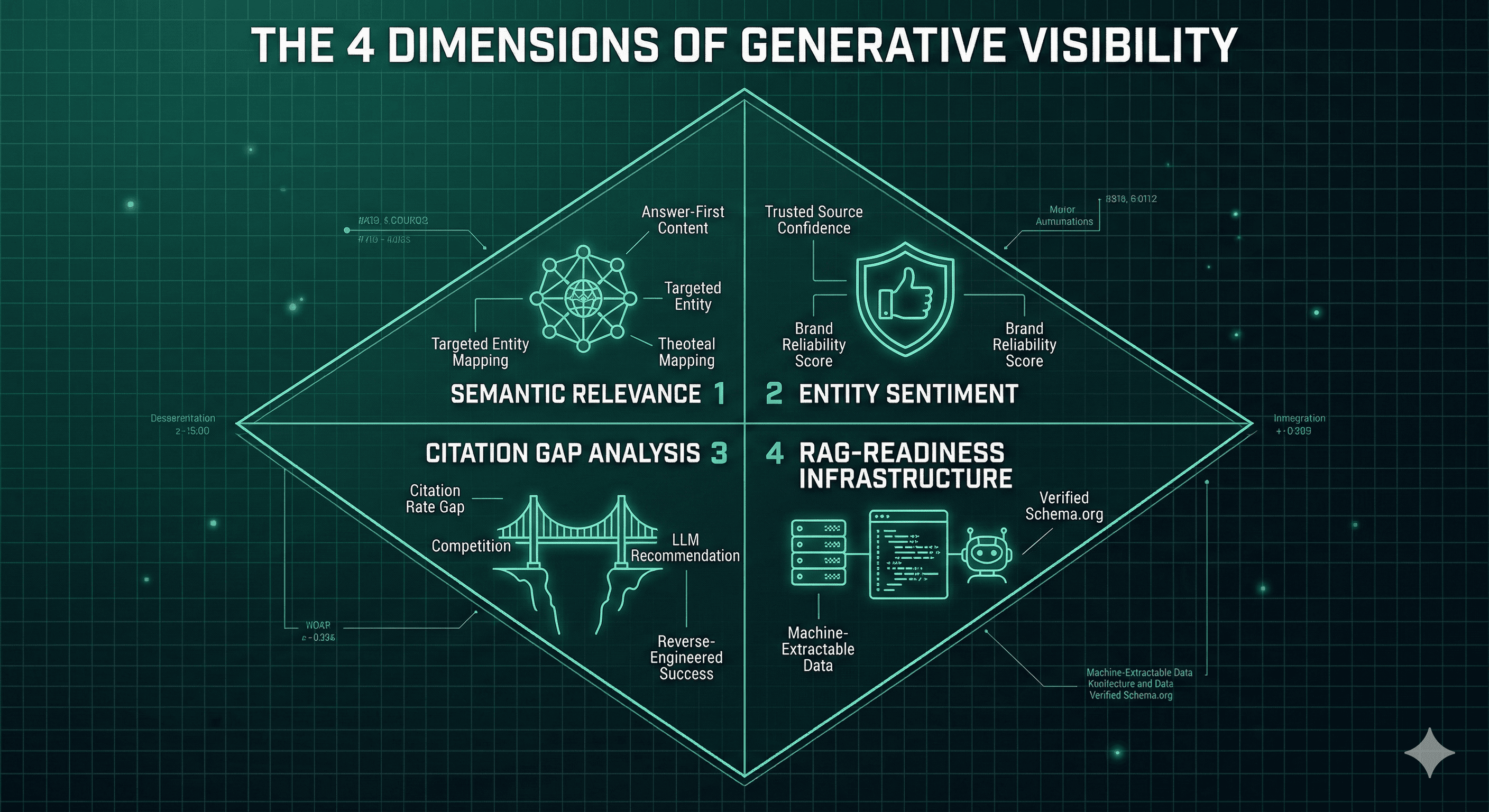Qasimo Systems GEO Strategist UK Four Dimensions of Generative Visibility Diagnostic