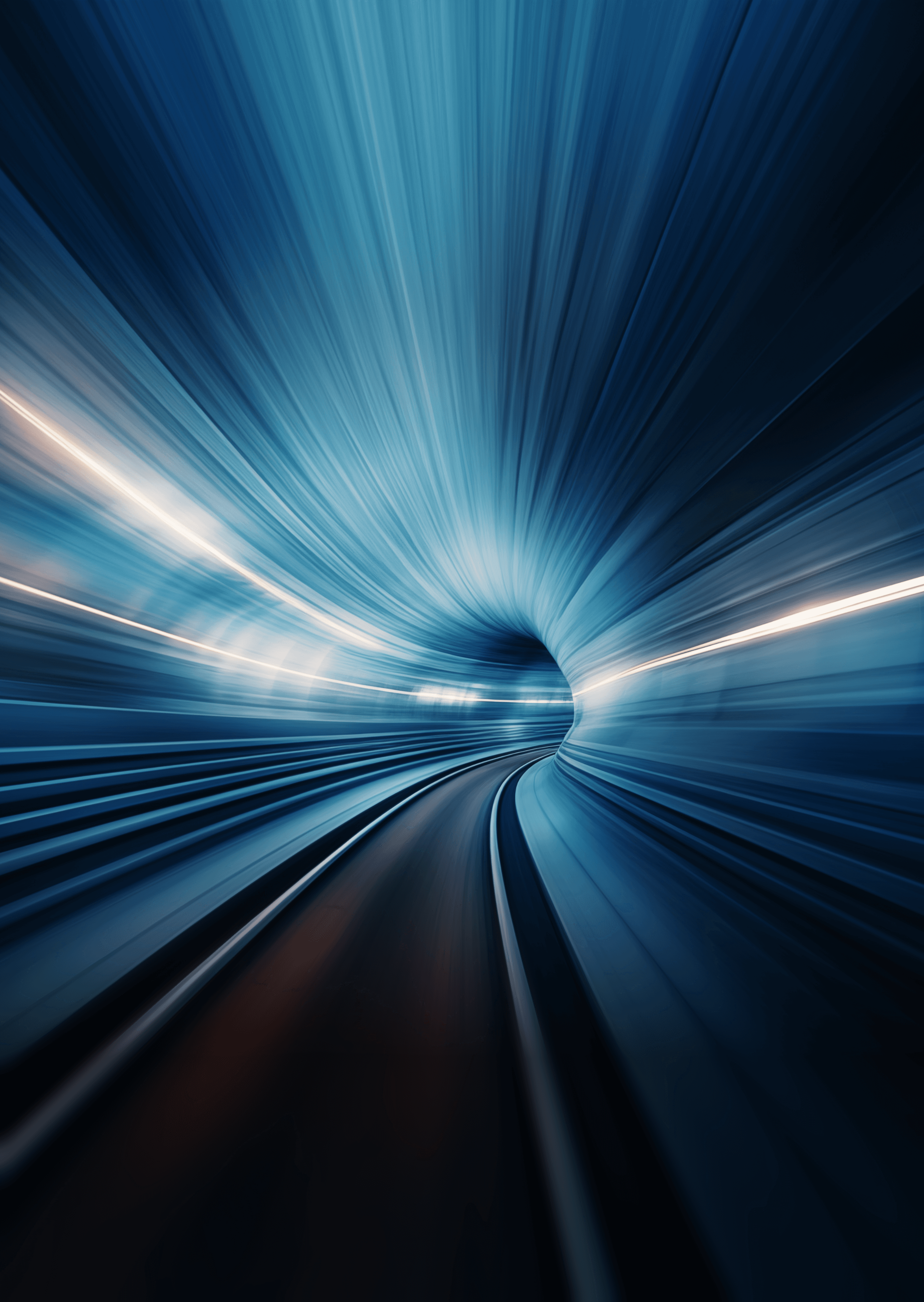 photo of a blue tunnel