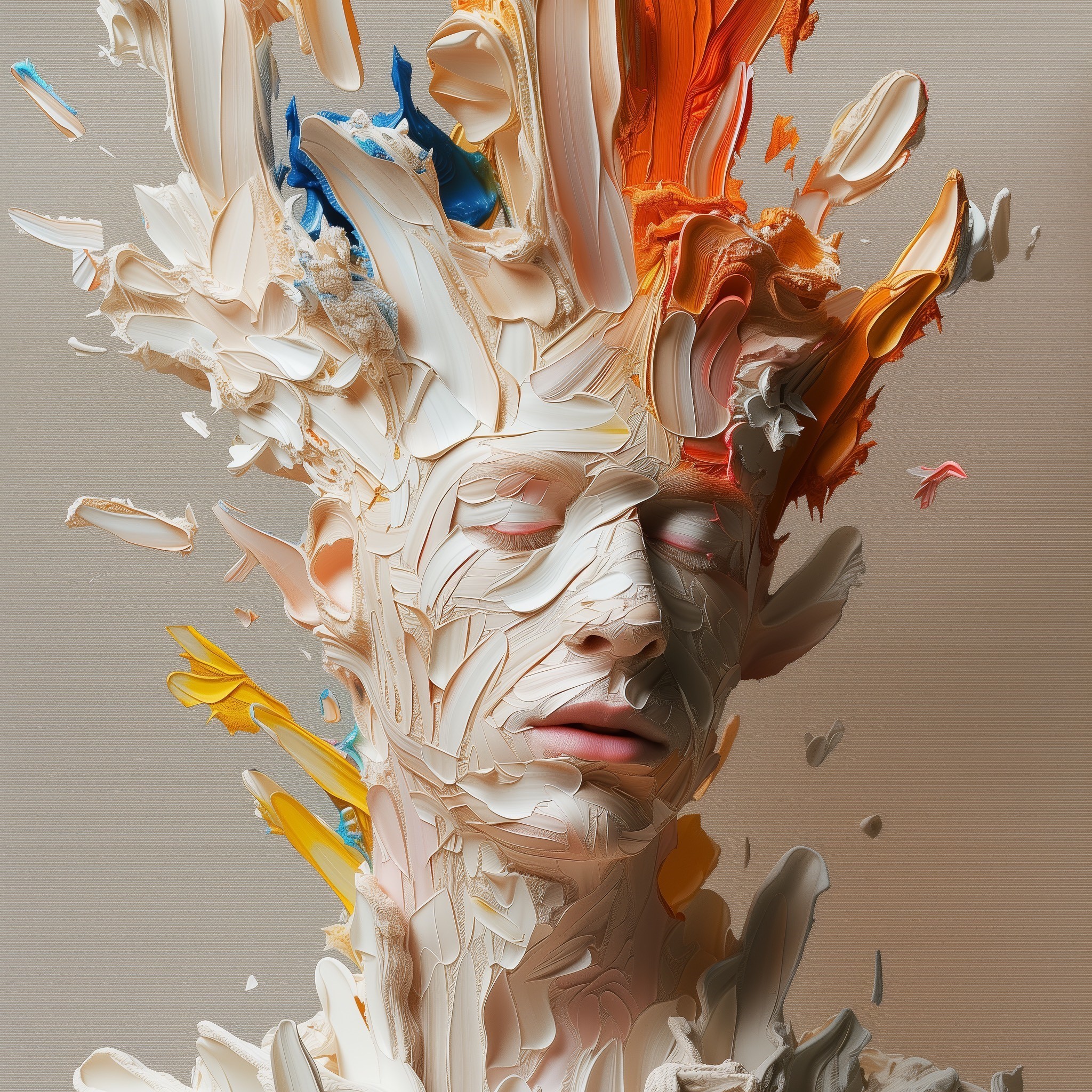 Oil painting face
