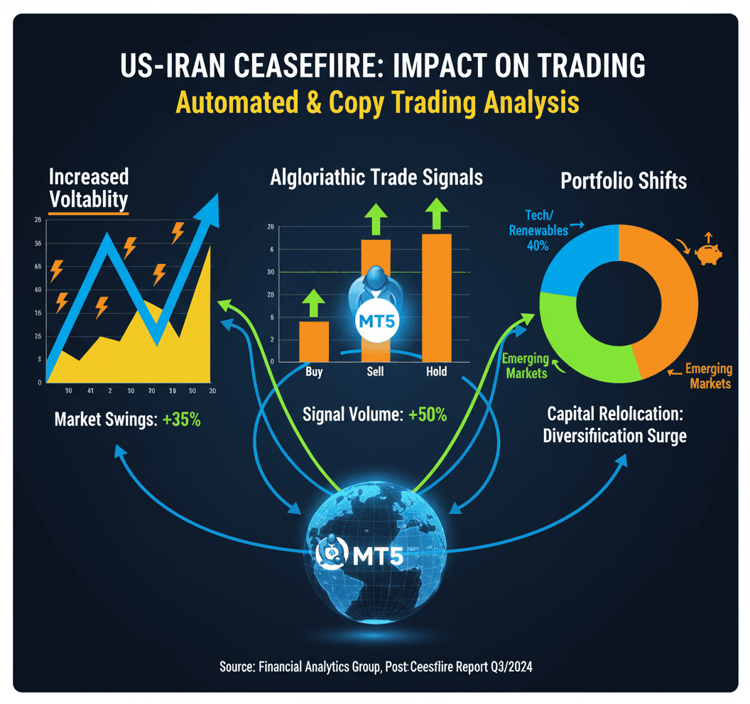 Copy trading and algorithmic trading infographic
