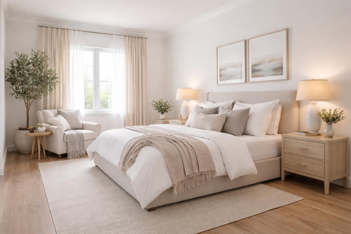 Bedroom staging layout