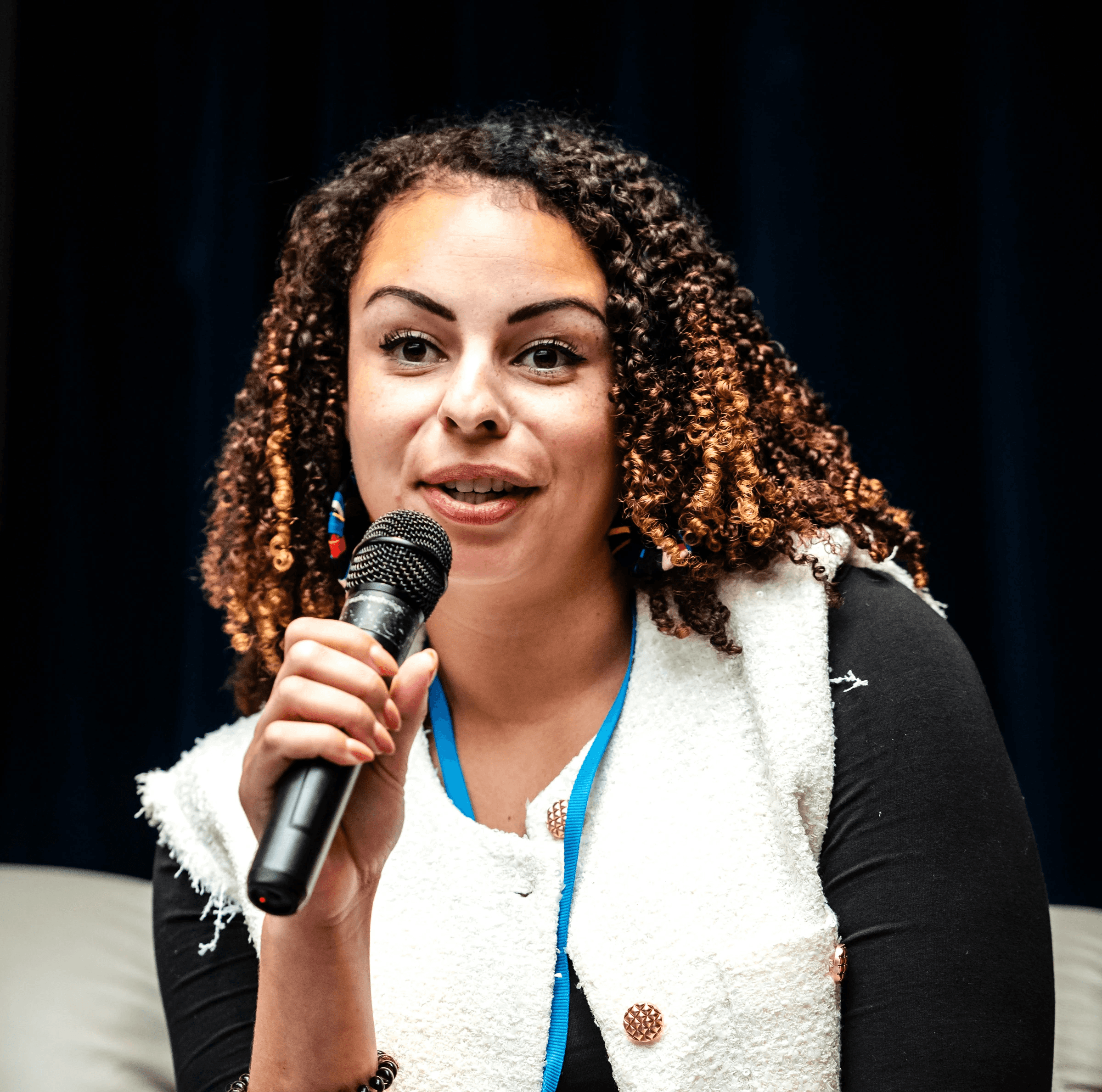 Dark skin girl wearing winter clothes