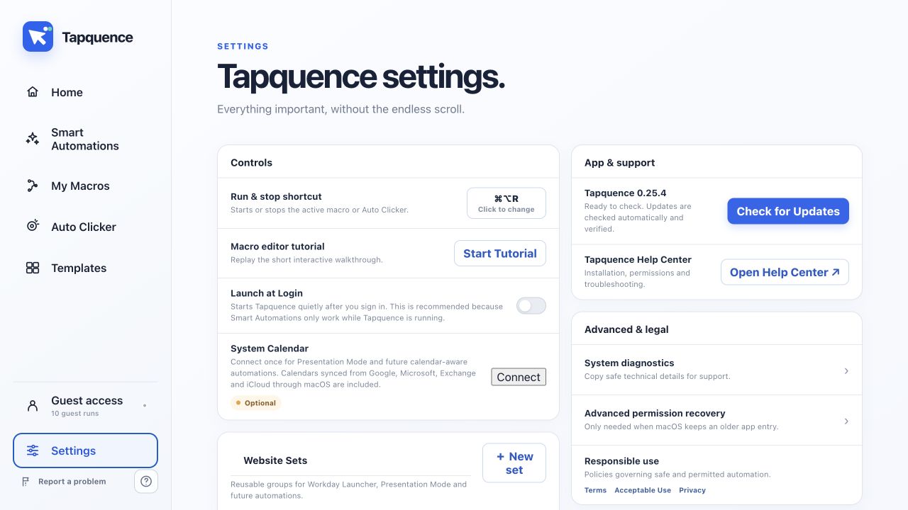 Fill lists with Fixed and Dynamic Repeat Blocks in the current Tapquence app