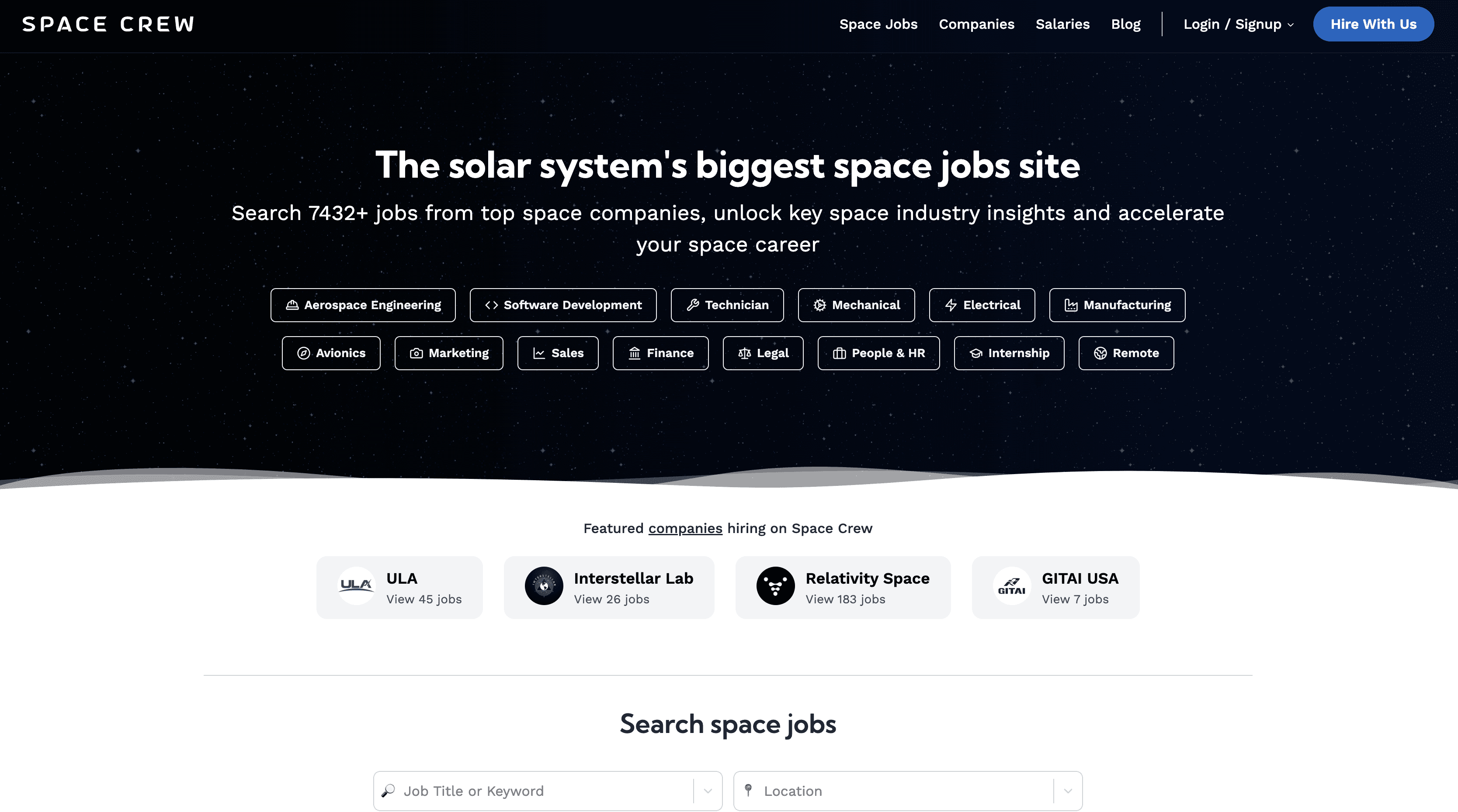 Space Crew Job Board