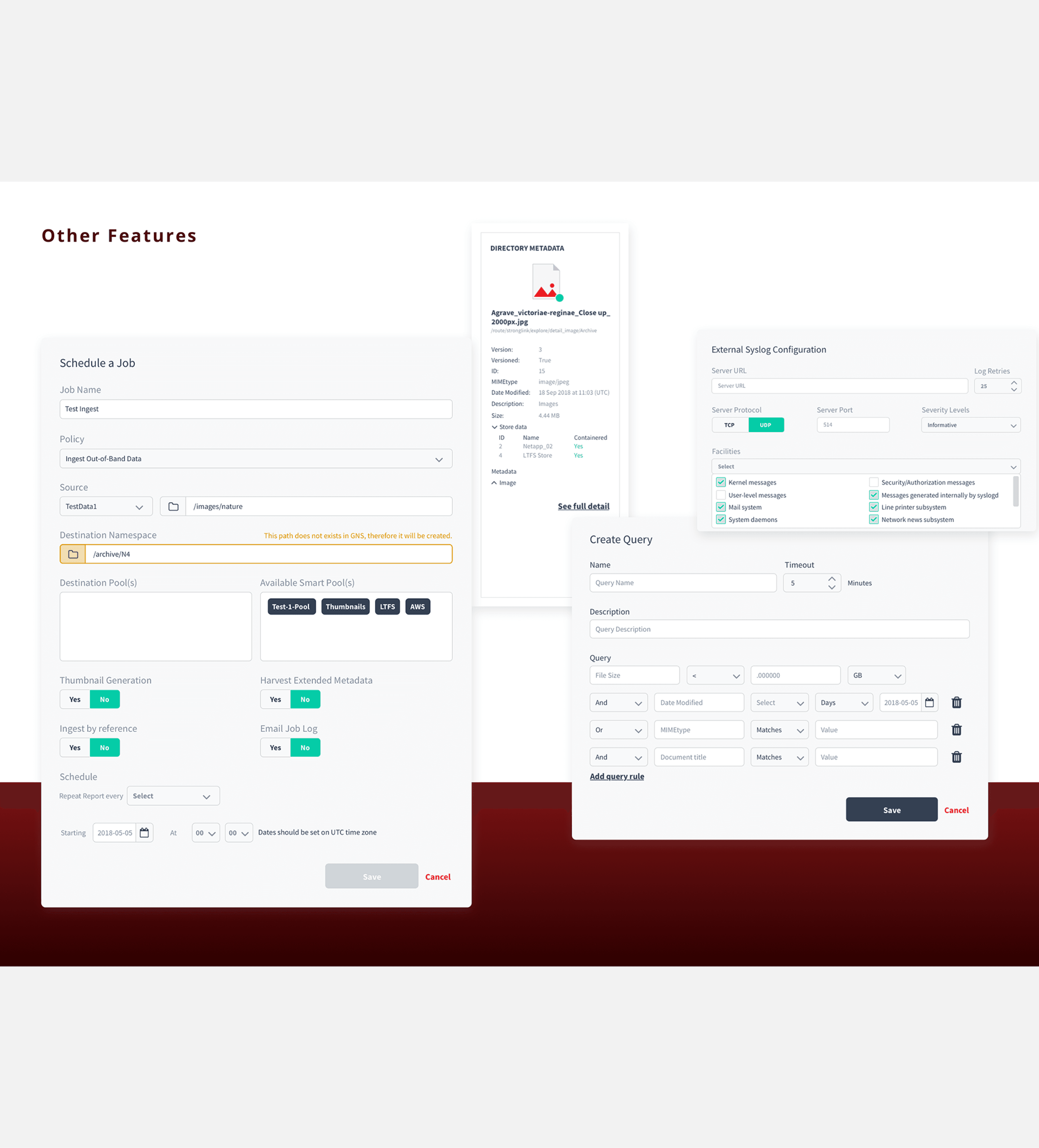 Exmple of other features