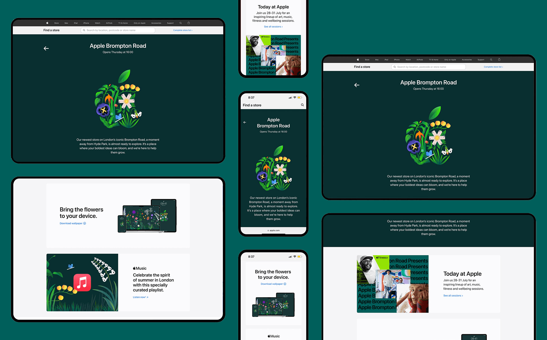 Mobile and Desktop visuals of the landing page