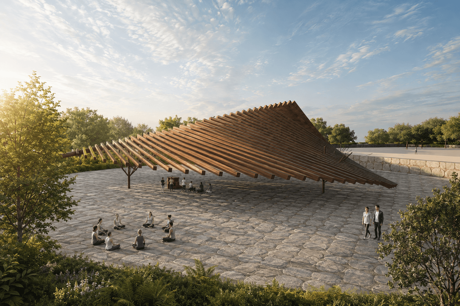 Namo Van Urban Forest, Varanasi | Blurring Boundaries sustainable wooden architecture in india
