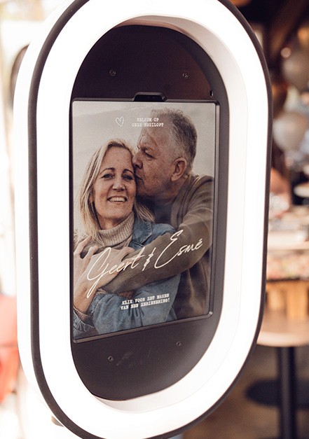 Startscherm photobooth met bruidspaar