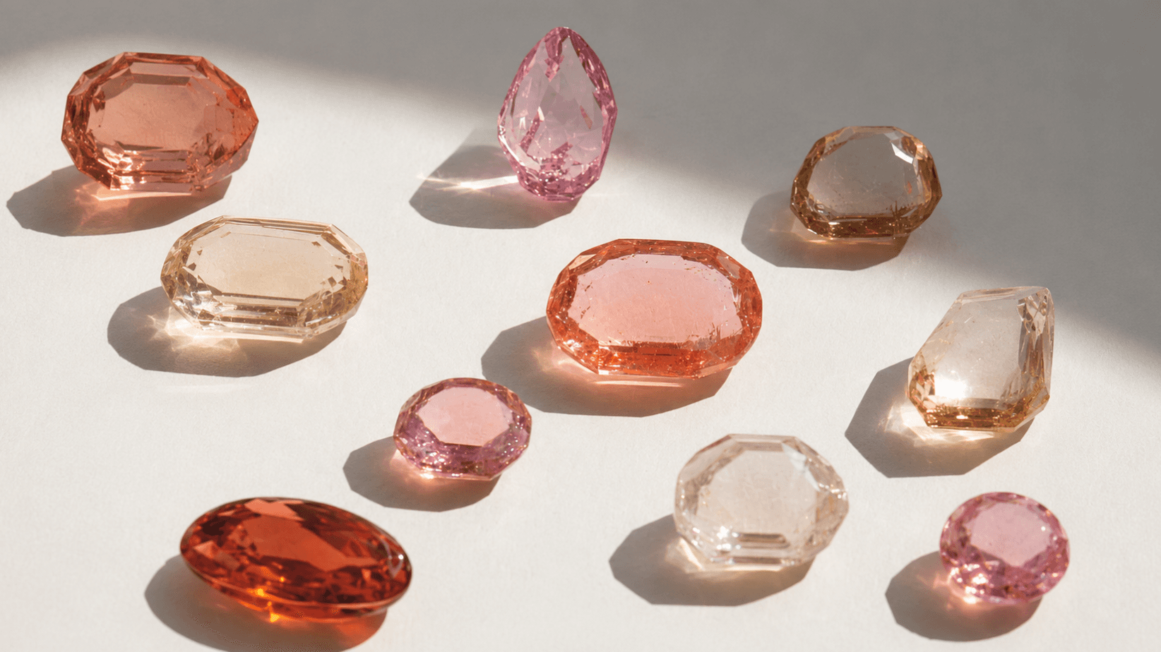 Lab created spinels in progress of faceting.