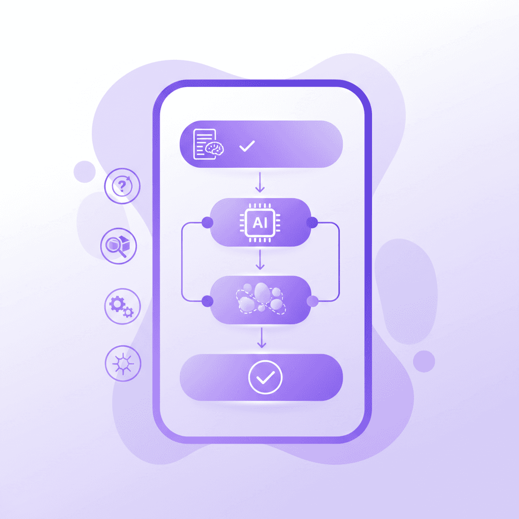 Penseum mobile interface showing LSAT logic game explanation and chatbot