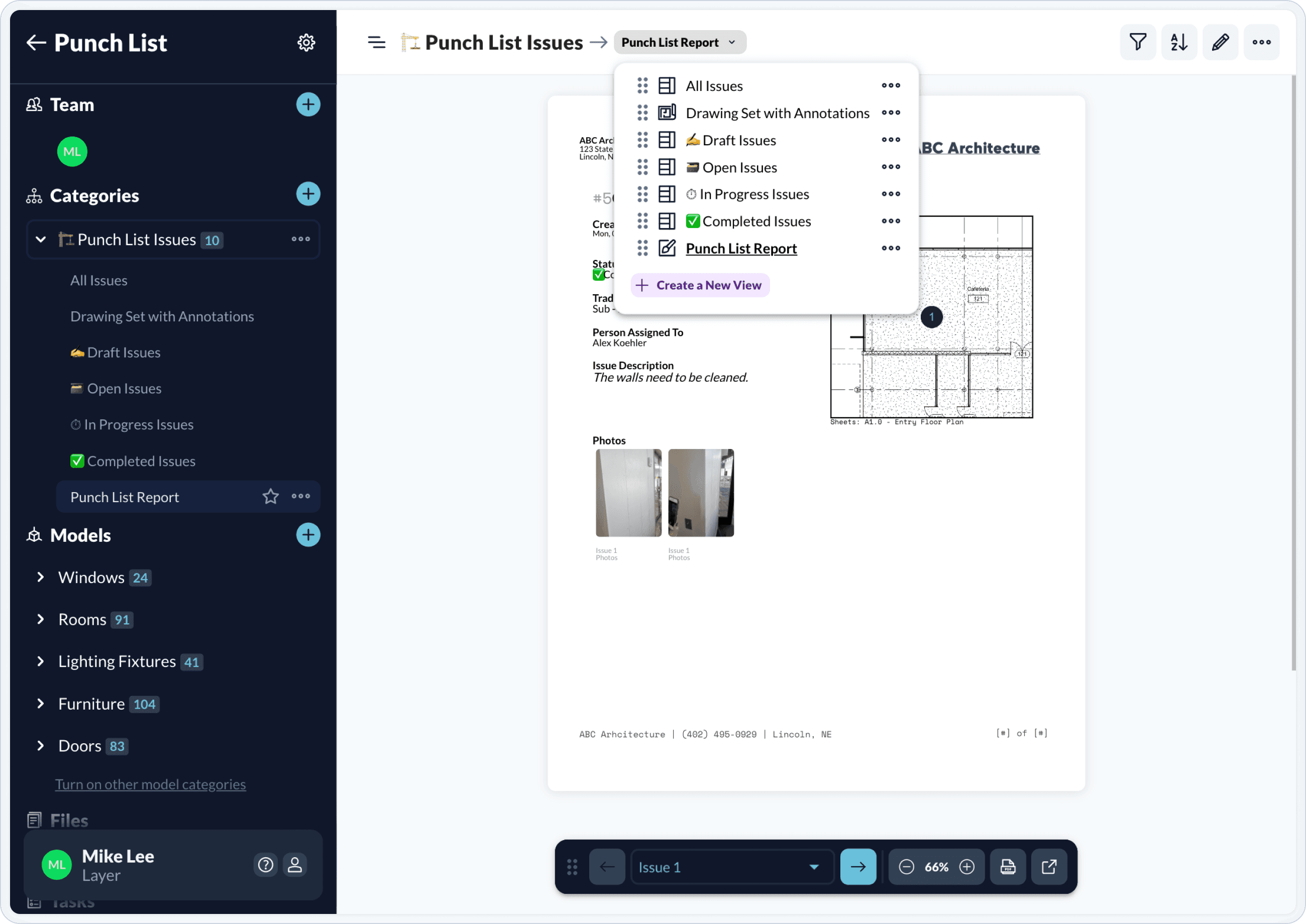 punch list report generator