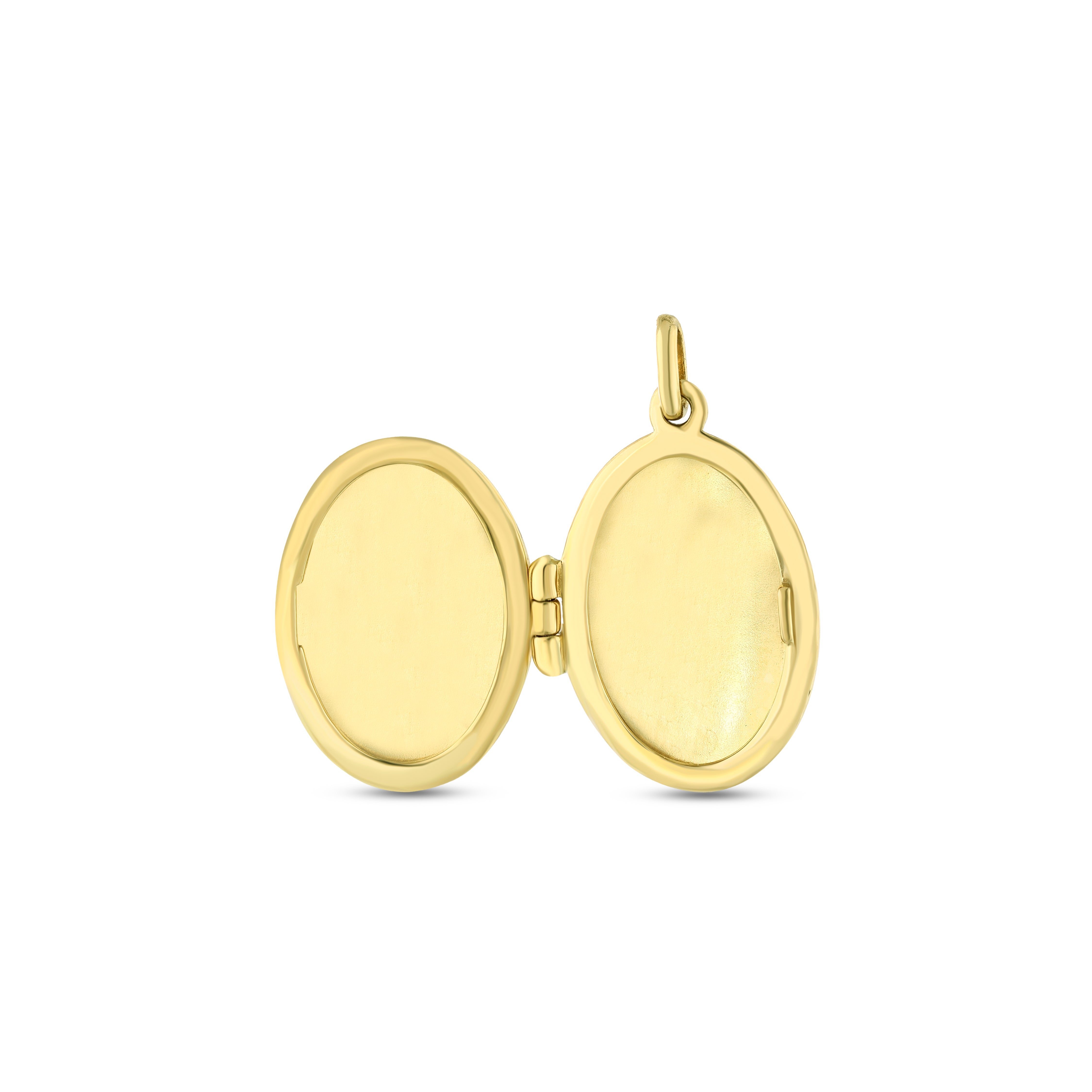 Assos Pırlanta 14 Ayar Altın Kapaklı Oval Tasarım Kolye Ucu