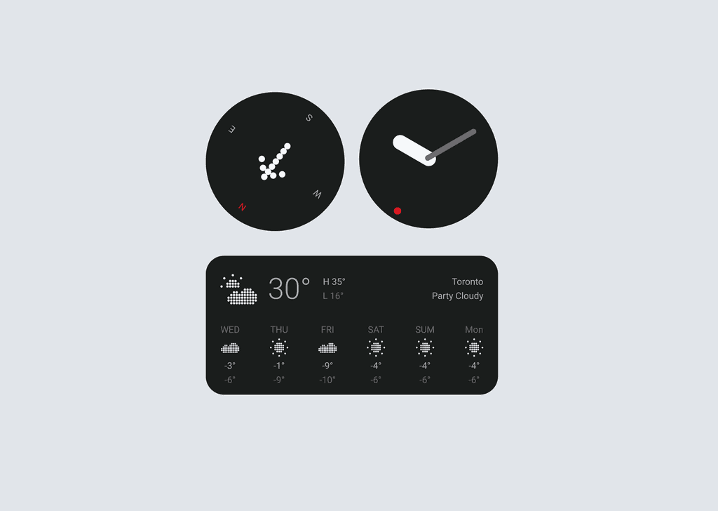 UI minimalistic widgets