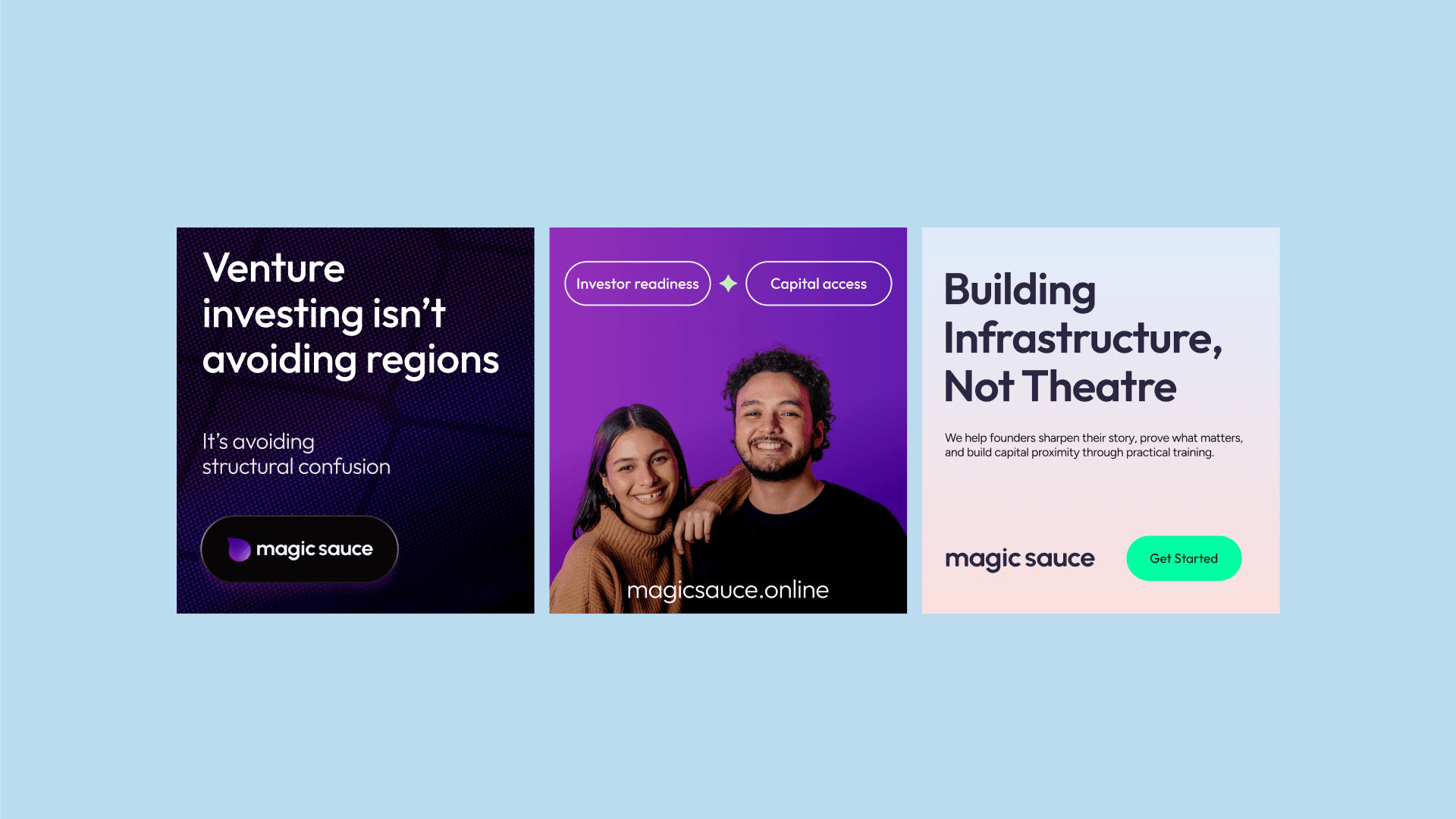 Magic Sauce visual identity system across touchpoints