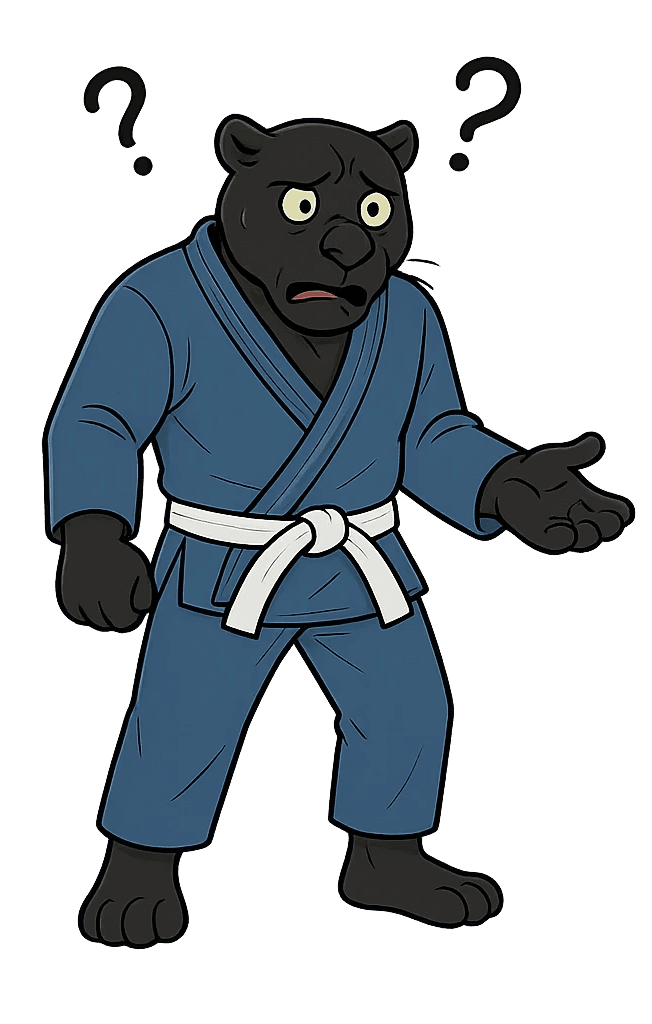 confused jiu jistu white belt panth