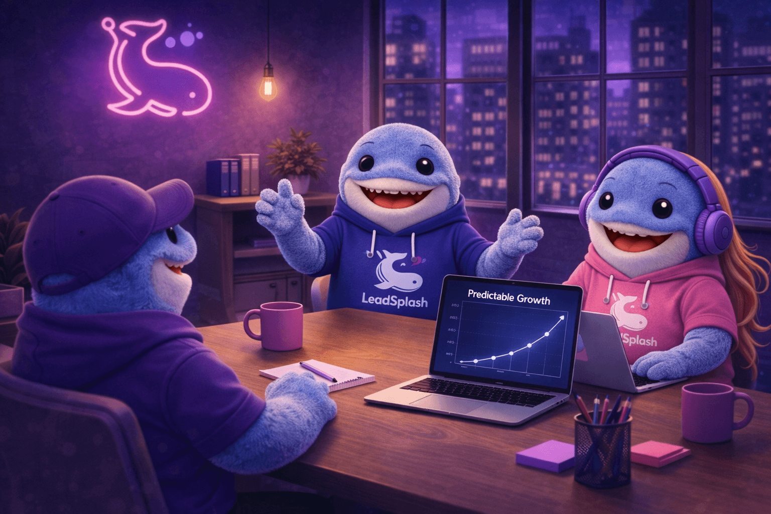 leadsplash mascotte in blog banner