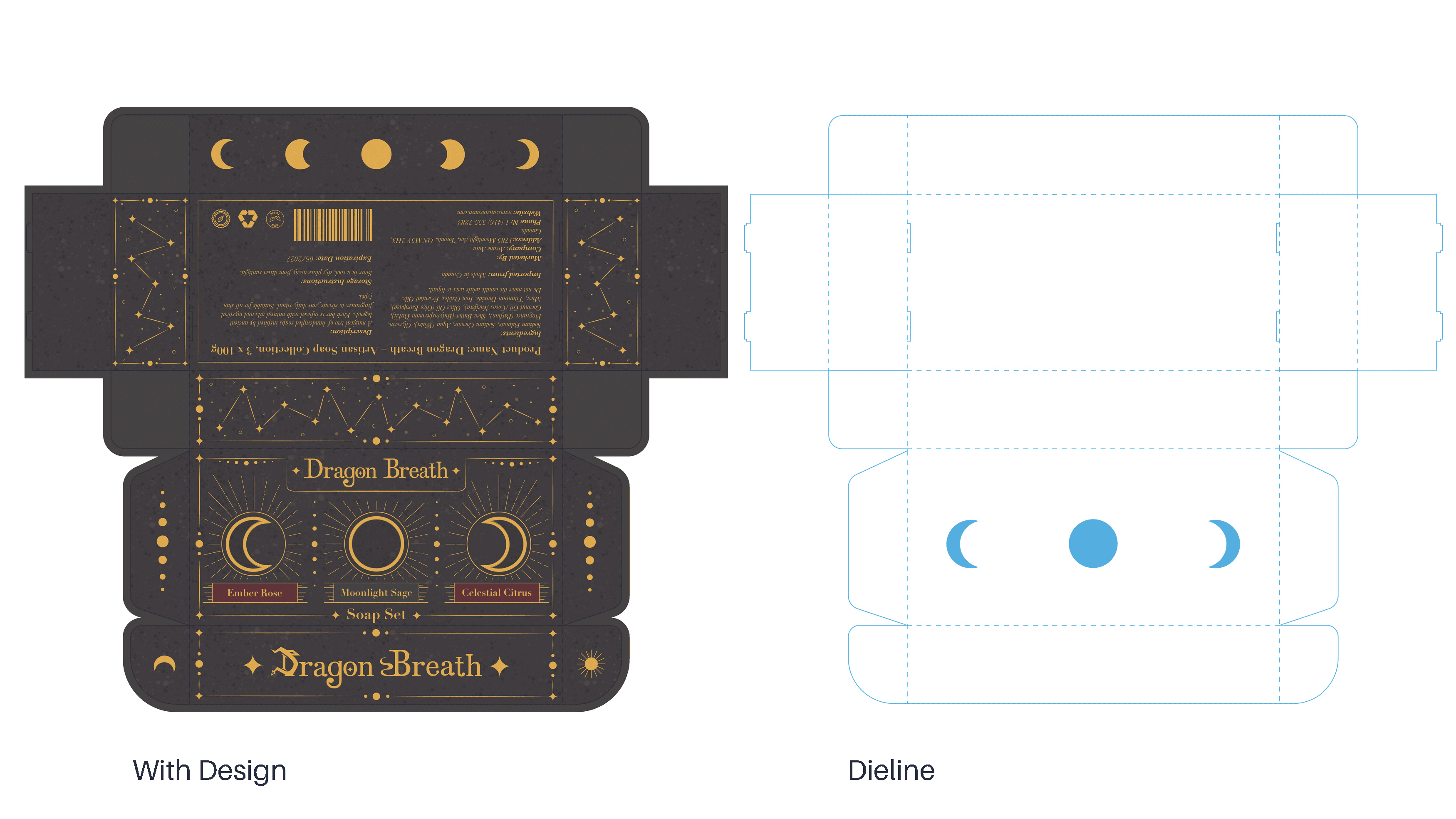3D Package Design + Dieline 2