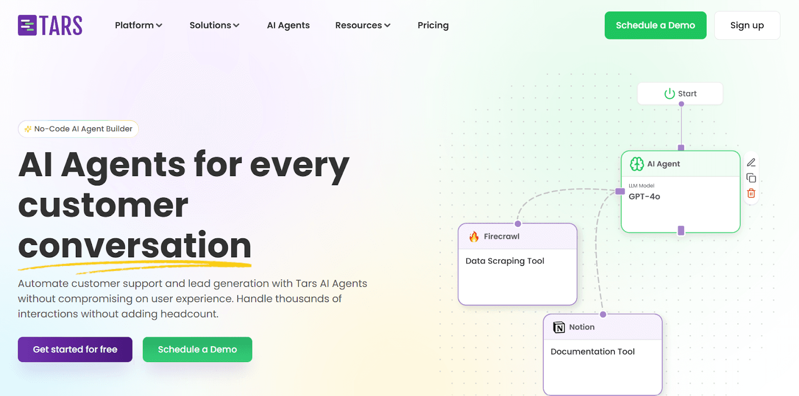 best chatbots for marketers - tars
