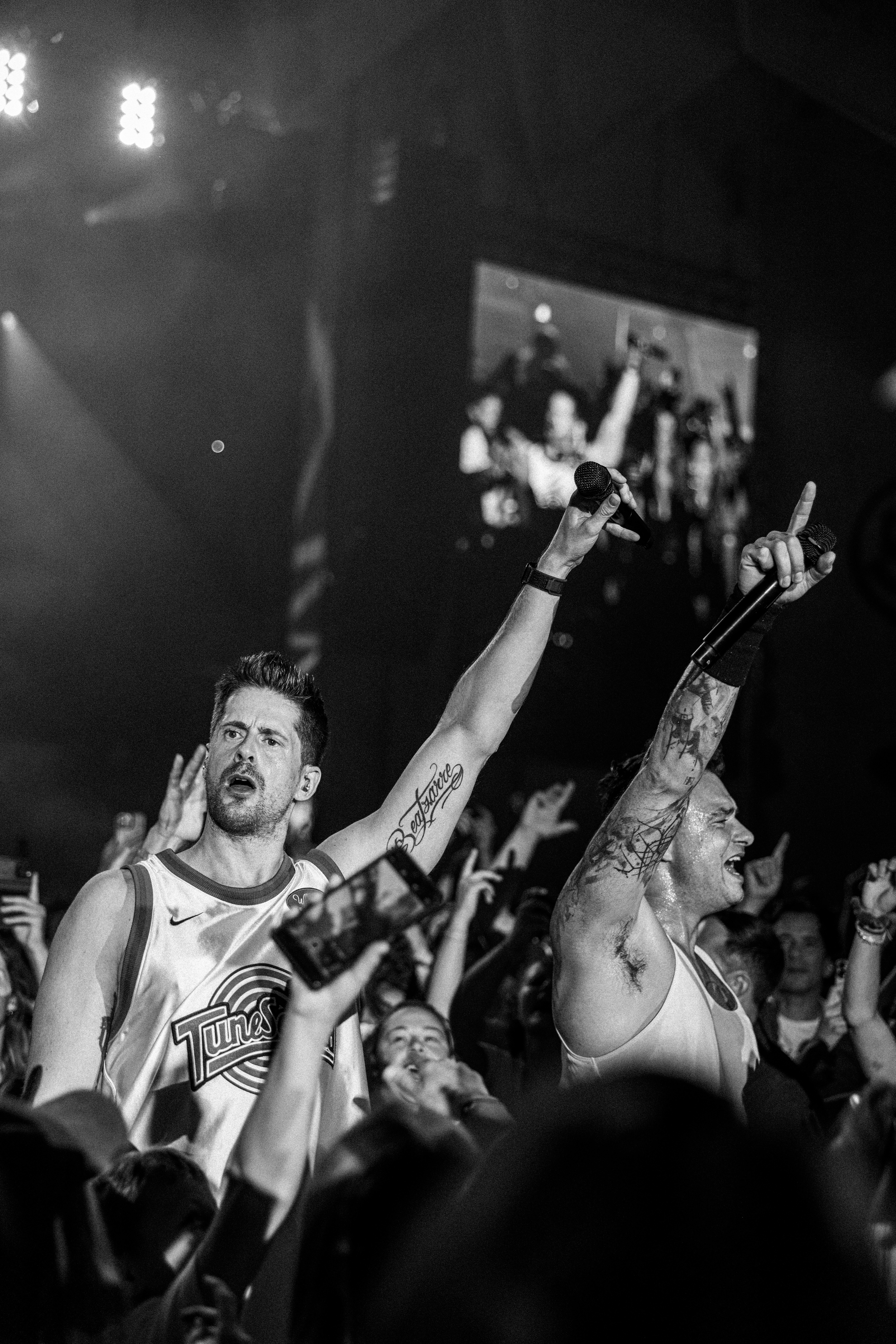 Stylish model in crowd