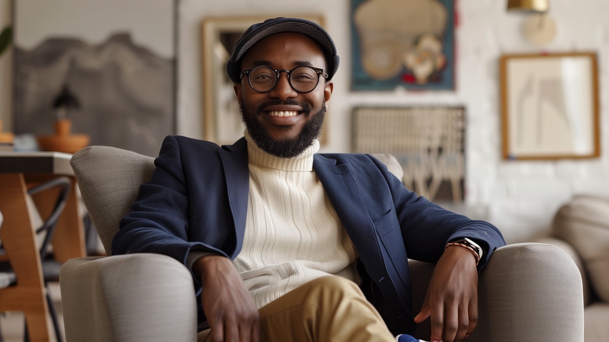 Smiling Black male product manager