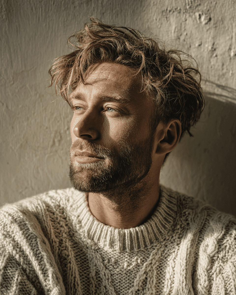 A portrait image of a man