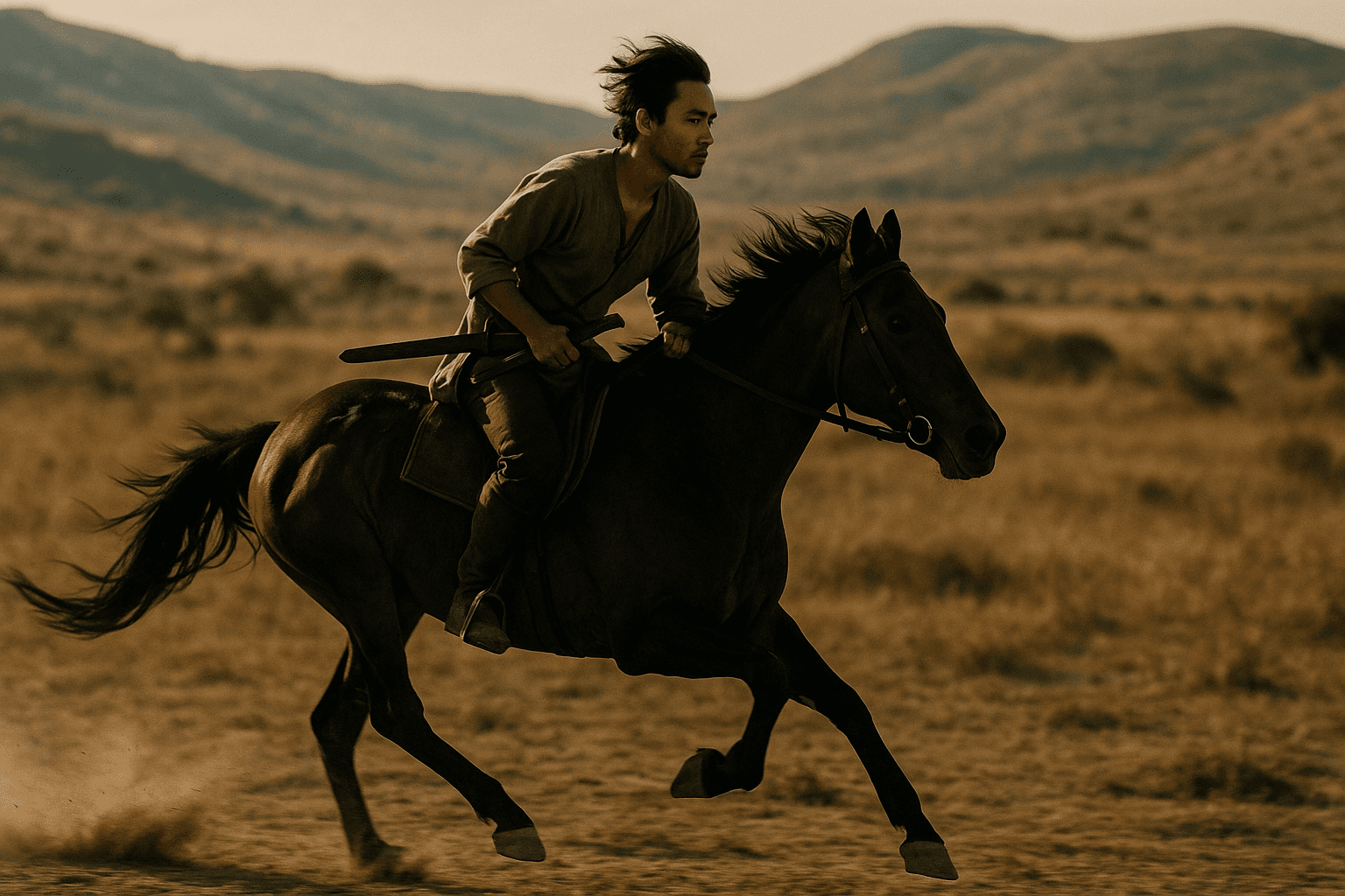 man in black jacket riding white horse on brown field during daytime