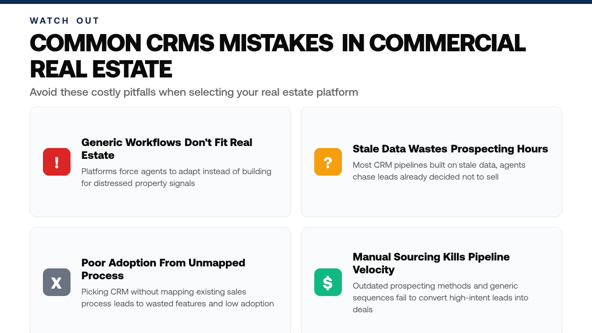 Best Commercial Real Estate CRM Software 2026 Picks — warning-callouts
