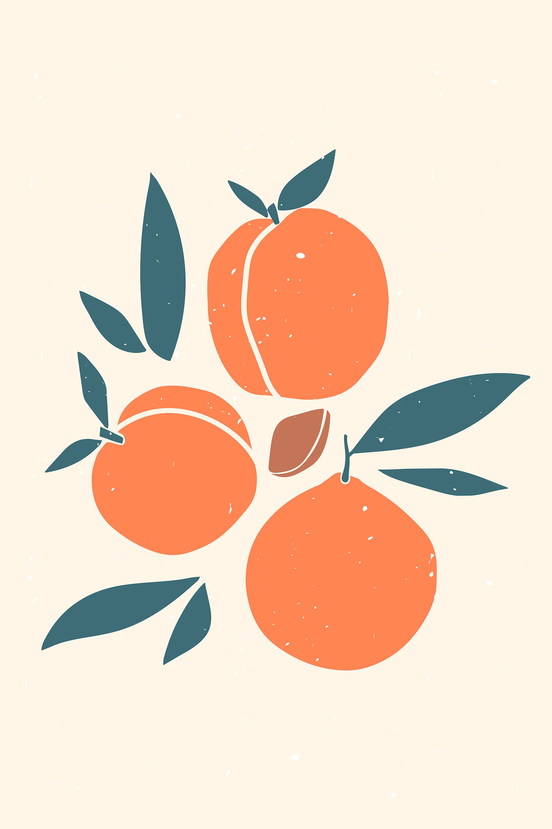 Folk Fable AI minimalist peach illustration