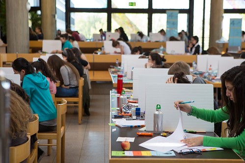 Entering the exam hall
