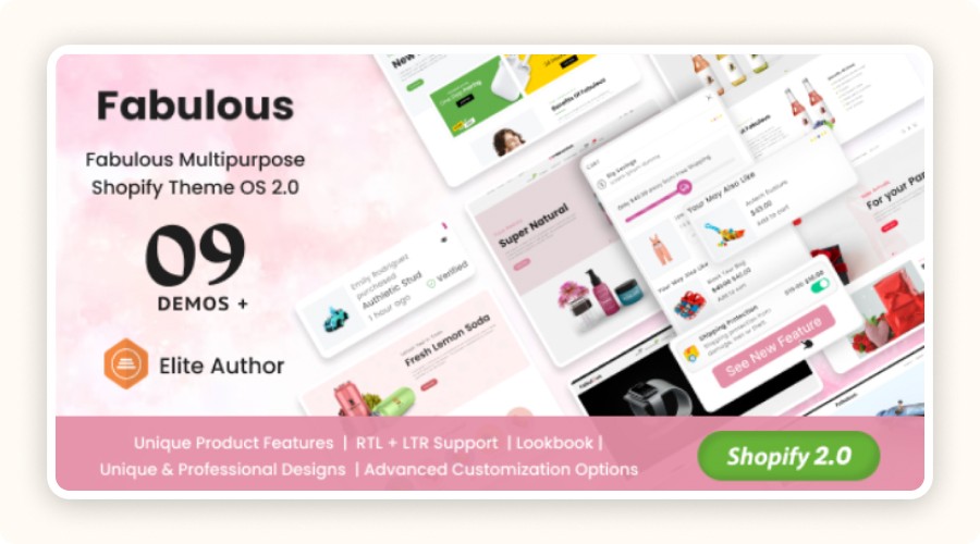 Fabulous Shopify theme homepage