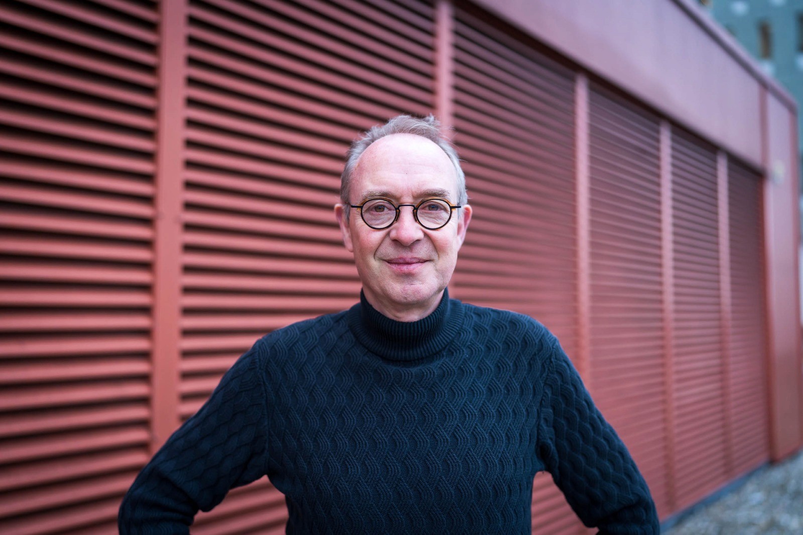 Portrait of portfolio creator – back view