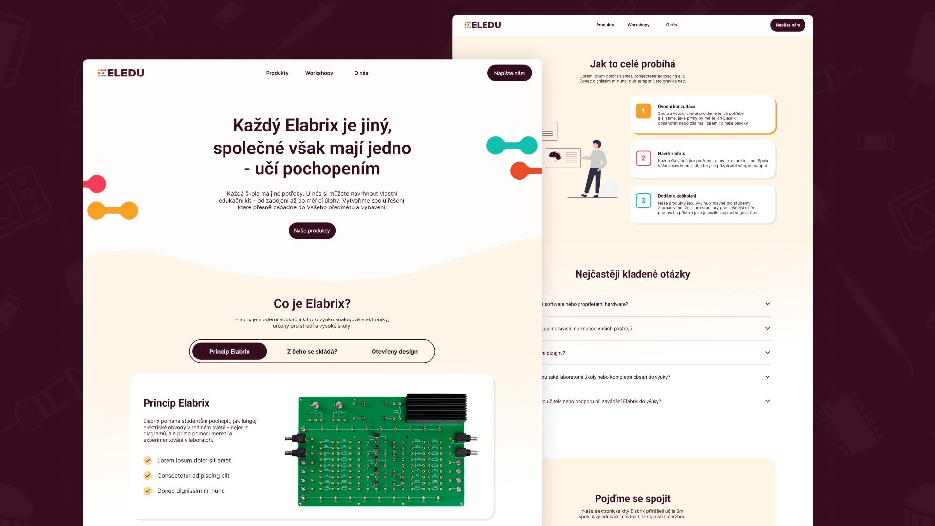 Screenshot designu webu Wordcoder