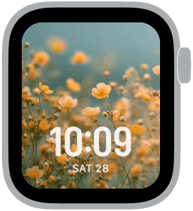 buttercup days Apple Watch face preview 5 featuring floral, summer, and spring.